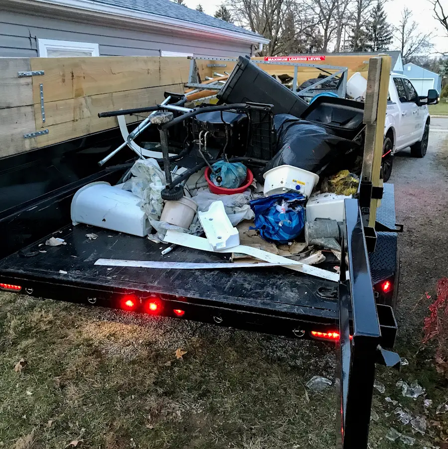 Roll-off dumpster delivered to a residential driveway in Hoosick